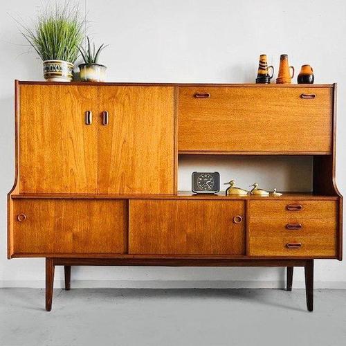 Vintage Highboard in Teak, 1960s For Sale - Image 13 of 13
