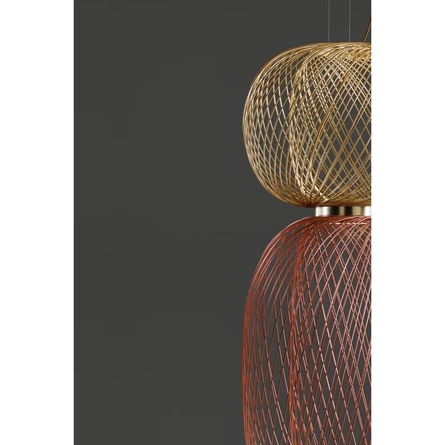 Not Yet Made - Made To Order Top 45 / Bottom 90 Suspension Lamp by Stephen Burks for Parachilna For Sale - Image 5 of 14