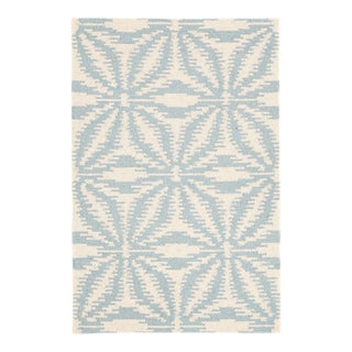 Dash & Albert by Annie Selke Aster Sky Micro Hooked Wool Rug, 7' 6" x 9' 6" For Sale