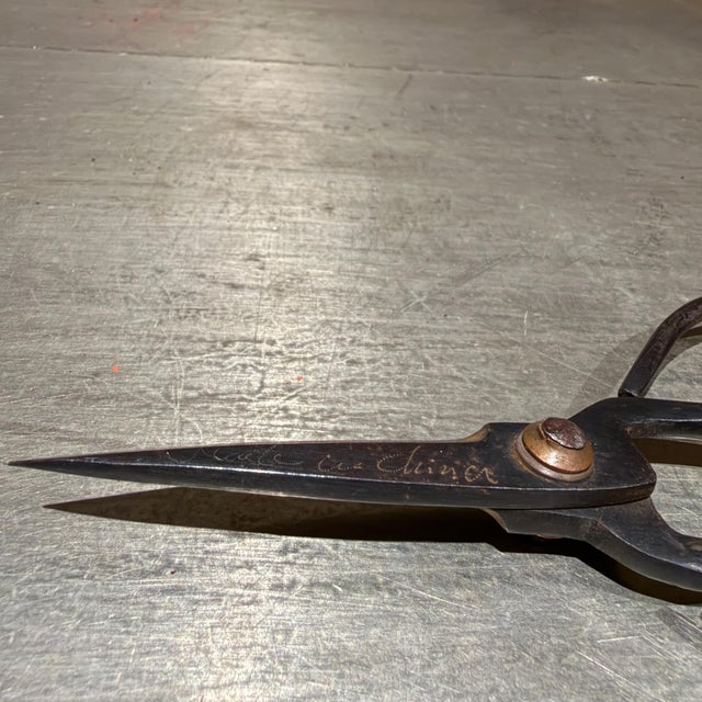 Traditional Pair of Forged Carbon Steel Loop-Handled Shears Chinese Bonsai For Sale - Image 15 of 15