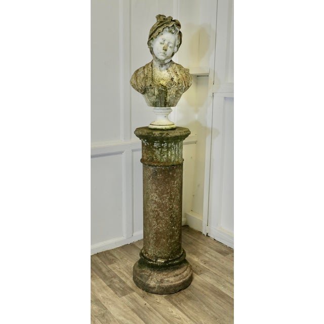 After Jean-Baptiste Greuze, Bust of a Young Girl in a Knotted Headdress, 1800s, Marble For Sale - Image 12 of 13