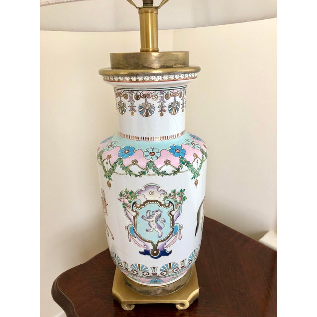 Ceramic 1970s Pastel-Painted + Colorful Characters Ceramic Lamp For Sale - Image 7 of 12