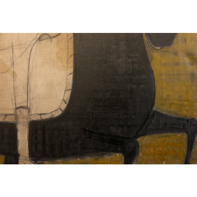 2020s Large Contemporary Equestrian Oil Painting. Horse Painting 220 X 180 Cm (Goya) For Sale - Image 5 of 7