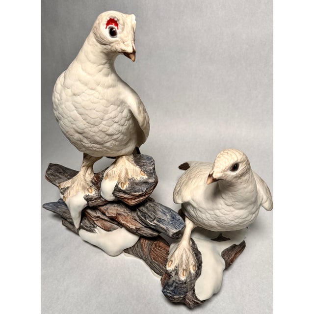 Mid 20th Century Boehm Porcelain Ptarmigan Bird Grouping, Limited Edition For Sale - Image 5 of 11