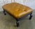 French Chesterfield Tufted Bench in Caramel Leather For Sale - Image 9 of 16