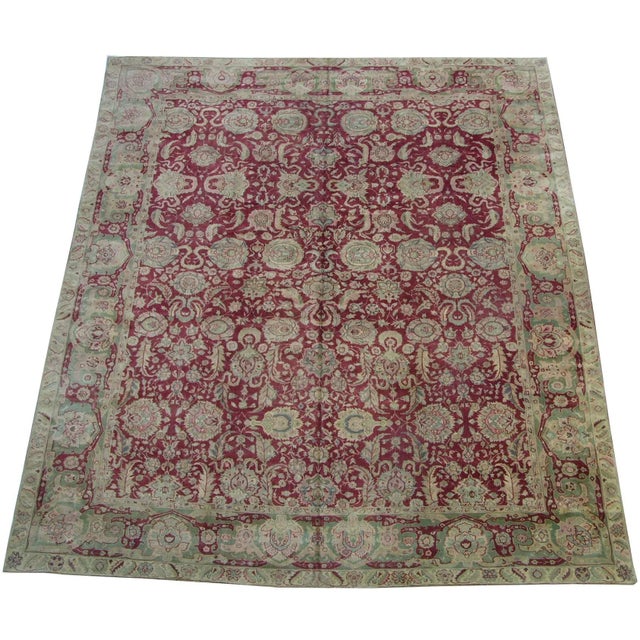 1900s Antique Indian Rug - 14'8'' X 12'0'' For Sale - Image 9 of 9