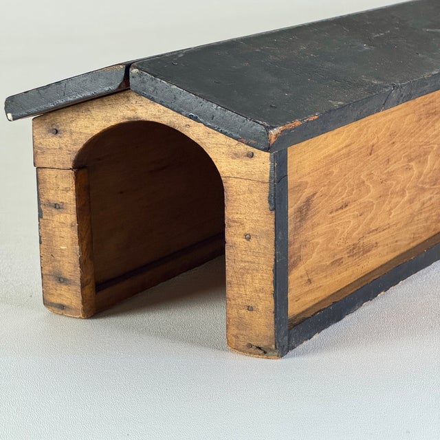 Vintage Mid 20th Century Handmade Wooden Train Tunnel, Decorative Home Accent For Sale In New York - Image 6 of 9
