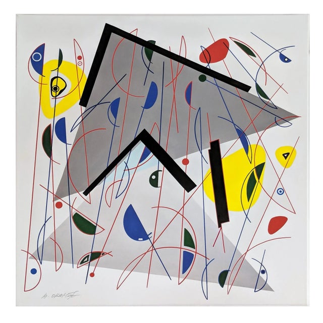 Gray Atsuko Okamoto "Dimension 3" Abstract Serigraph Artist's Proof For Sale - Image 8 of 8