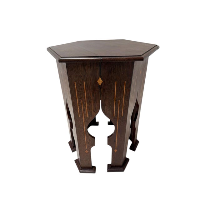 Arts and Crafts Side Table in Wenge, 1900s For Sale - Image 9 of 10