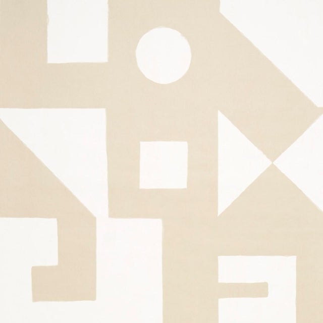 A stylish study of geometric shapes, this graphic pattern by Porter Teleo has a two-panel repeat. It's a striking, mural-...