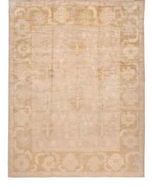 21st Century Oversize Beige Turkish Oushak Rug 12 X 16