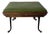 19th Century Antique Cobblers Stool-Carved-Egg and -Dart Trim, Green Leather and Iron Legs. For Sale
