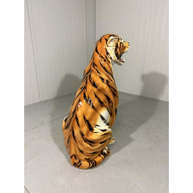 Large Ceramic Tiger, Italy, 1970s For Sale - Image 6 of 18