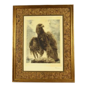 Mid 20th Century Kurt Meyer Eberhardt Original Etching - Eagle, Signed