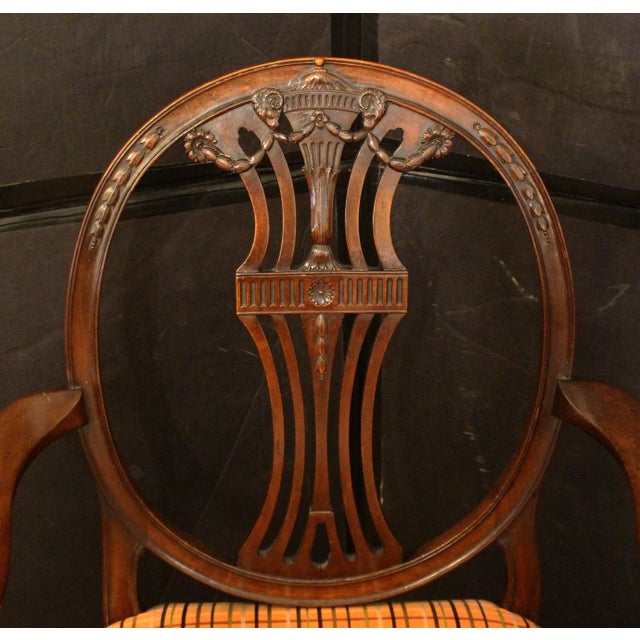 Wood Set of Eight C. 1860 George III Style English Dining Chairs For Sale - Image 7 of 7