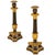 French 19th Century Pair of French Charles X Gilt & Patinated Bronze Candlesticks For Sale - Image 3 of 12