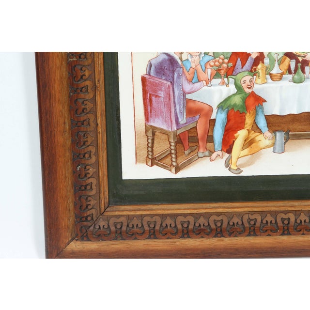 Early 20th Century Vintage Framed Tile Painting of Macbeth Scene For Sale - Image 5 of 10