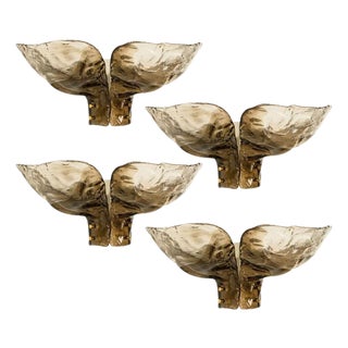 Large Wall Light in Smoked Glass by J. T. Kalmar for Kalmar, 1970 For Sale