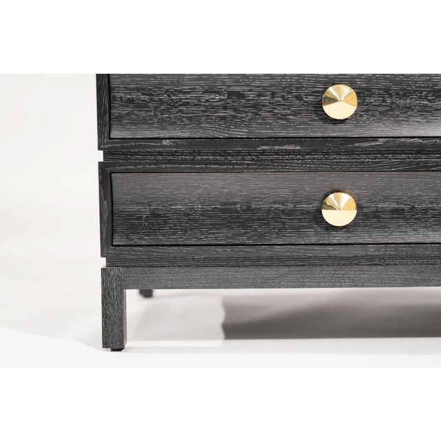 Stacked Bedside Table in Black Ceruse For Sale - Image 11 of 18