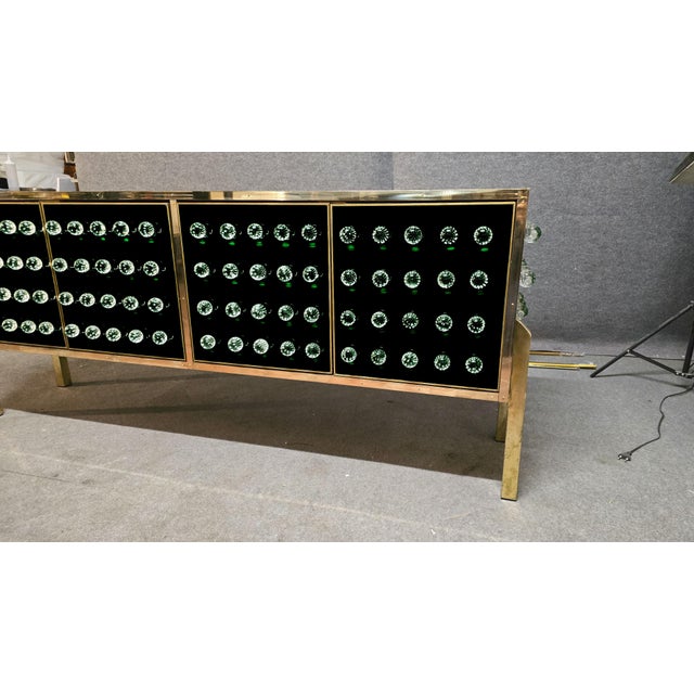 Brass and Murano Glass Sideboard with 120 Fused Spheres from Justfurnituress SRL For Sale - Image 12 of 13
