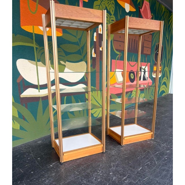 Mid-Century Modern Postmod Etagere Pair For Sale - Image 3 of 11