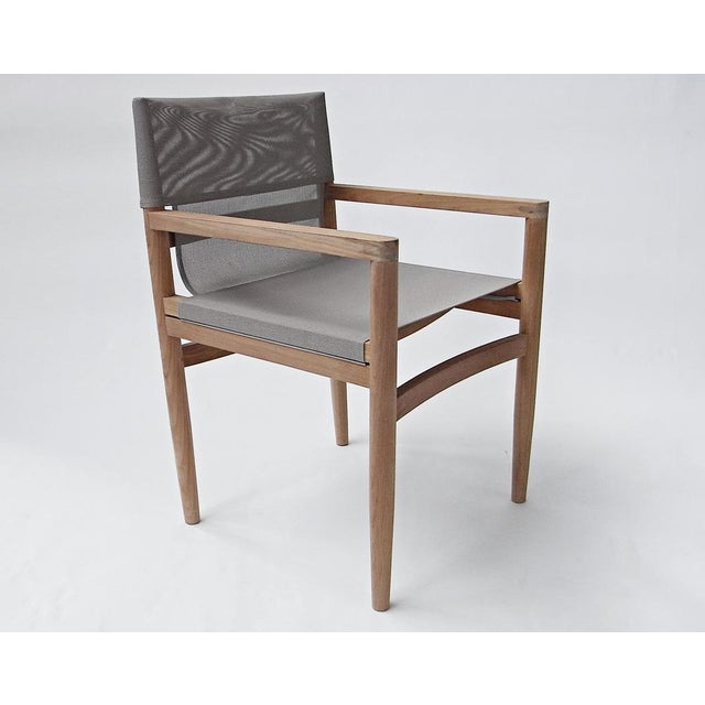 Road Garden Chair in Teak, Canatex with Velour Cushions by Rodolfo Dordoni for Roda, Italy, 2006 For Sale - Image 3 of 18