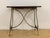 French Country 19th French Bistro Table With Iron Lyre Legs & Wood Top With Drawer For Sale - Image 3 of 11