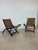 Beautiful pair of Ninfea folding armchairs designed by the famous architect and designer Gio Ponti for the Reguitti...