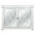 This white mirrored cabinet is a versatile storage piece featuring two doors inset with mirrored panels and a decorative...