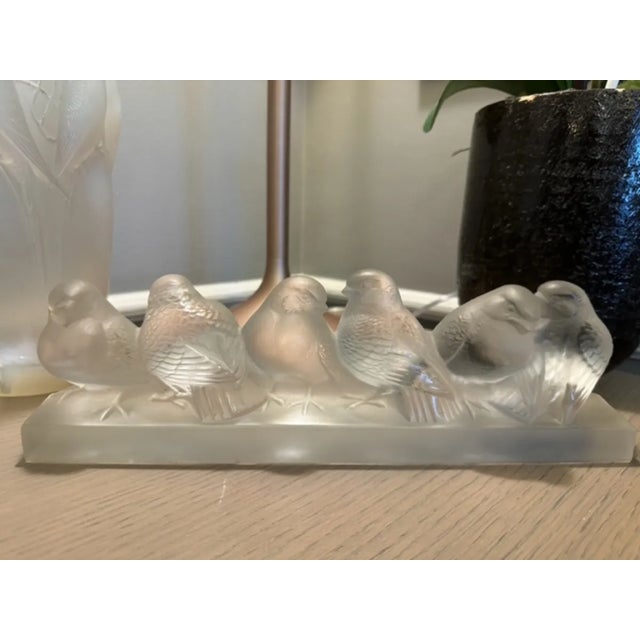 Vintage Bar Group of Sparrows by René Lalique, 1933, Set of 6 For Sale - Image 4 of 6