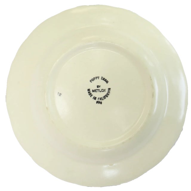 Mid-Century Modern 1960s Metlox Poppytrail Vernon Zinnia Plates, Set of 6 For Sale - Image 3 of 3
