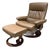 Stressless Leather Recliner and Ottoman Norway Ekornes Scandinavian Modern For Sale