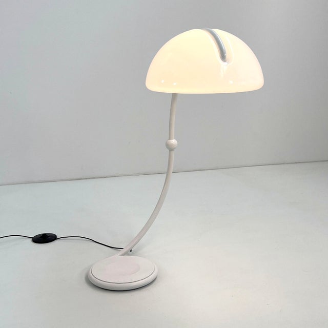 White Serpente Floor Lamp by Elio Martinelli for Martinelli Luce, 1970s For Sale - Image 11 of 11