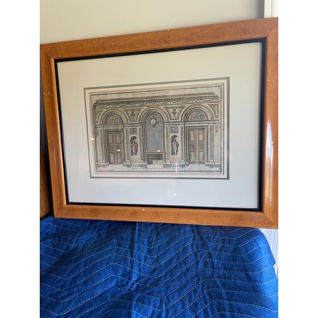 Set of Four Antique French Prints, Framed With Burled Wood Walnut Frames For Sale - Image 11 of 18