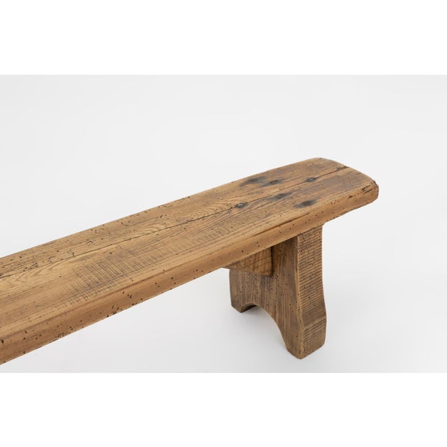 Rustic Low Bench in Wood, France, 1850s For Sale - Image 6 of 11