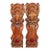 Pair of Vintage Chinese Huali Rosewood Paperweights | Carved Ruyi Beast Gemstone Inlay For Sale