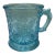 Vintage Turquoise Glass Cup For Sale