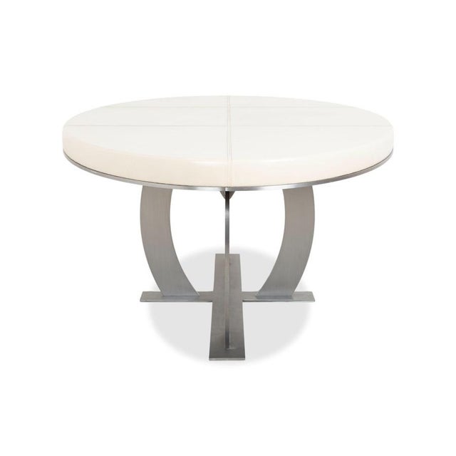 Leather Gilbert Table in Beige Cream from Baxter For Sale - Image 13 of 14