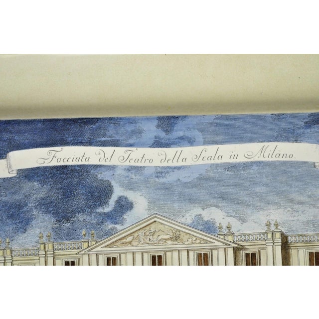 Metal Vintage Fornasetti Milano Italy Italian Large Tole Metal Tray Piazza Della Scala For Sale - Image 7 of 18