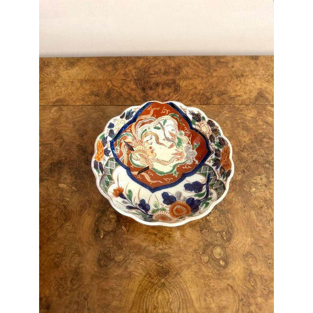 Antique Japanese Imari Bowl, 1900 For Sale - Image 4 of 9