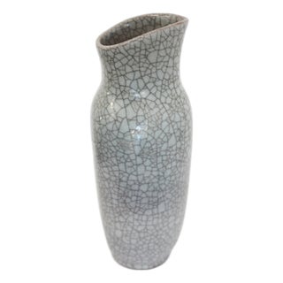 Large Karlsruhe Majolica Crackle Vase by Friedgart Glatzle for Karlsruher Majolika, 1950s For Sale