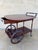 Vintage Wood Tea & Bar Cart with Drop-Leaf Sides and Bottle Holder, 1940s For Sale - Image 4 of 10