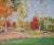 Textile Vintage Susie King Autumn Fall Impressionist Landscape Oil Painting 16" For Sale - Image 7 of 11