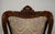 Brown Vintage Antique Solid Mahogany Gothic Revival Jacobean Upholstered Arm Chair For Sale - Image 8 of 10