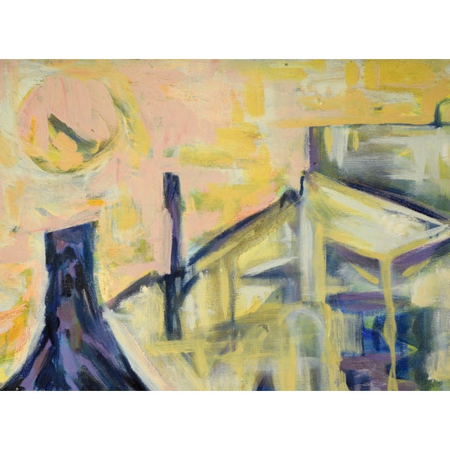"Visions of the Metropolis #1" Spheres in Downtown Original Oil on Canvas 1996 Original oil painting from Bay Area artist...