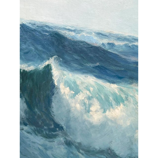 Fred Pye Signed Rocky Seascape Painting, Maine; Oil on Canvas For Sale In San Francisco - Image 6 of 9