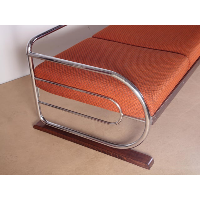Bauhaus Chrome Sofa by Hynek Gottwald, 1940s For Sale - Image 6 of 18