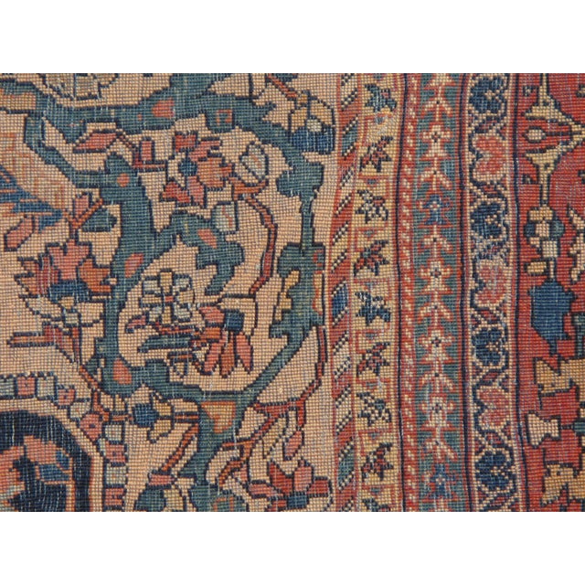Introducing the exquisite Sarouk Feraghan, a timeless rug dating back to the late 1880s and remarkably preserved in...