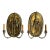 Antique Brass Wall Sconces With Embossed Knights and Fleur De Lis - a Pair For Sale