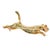 This is an elegant brooch; it is crafted from 14k yellow gold featuring a leaping panther with tail up and the entire...